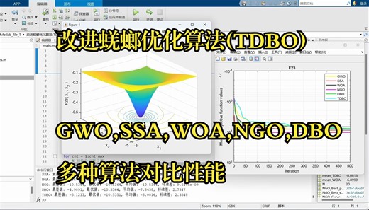 改进蜣螂优化算法(TDBO)与四种算法对比Matlab程序