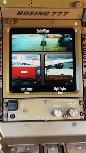 Belly and engine camera view displayed inside the cockpit😇| #aviation #cockpit #youtubeshorts