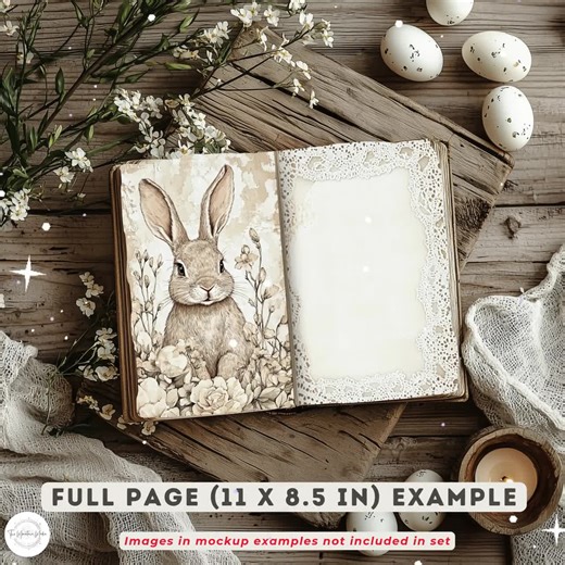 Farmhouse Spring Junk Journal Mockup: Canva Template (digital Download) - Etsy