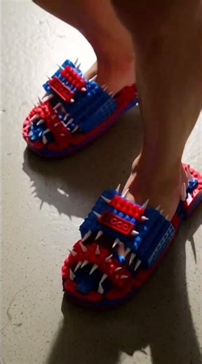 Weird😅LEGO Bricks Slippers ✩♬ ₊.🎧⋆☾⋆⁺₊✧ | #shorts #youtubeshorts #asmr #satisfying