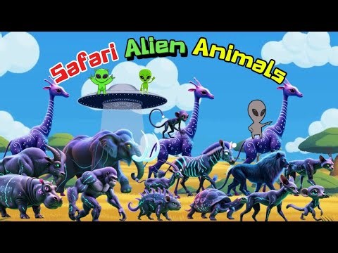 Safari Alien Animal Sounds Song | Nursery Rhymes | Little Bunny Learns