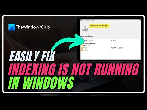 Indexing is not running in Windows 11