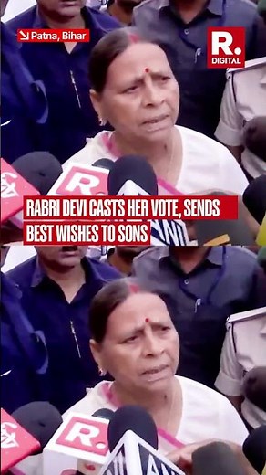 Rabri Devi Casts Her Vote, Sends Best Wishes to Sons