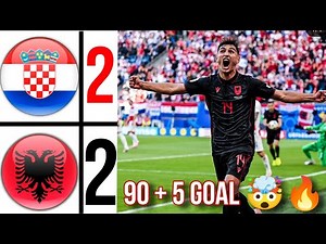 Croatia vs Albania (2-2) Euro 2024 | Highlights & Goals 2024 / Albania Goal 90+5 🤯