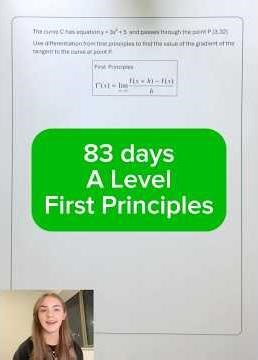 83 days to go - A Level Maths - First Principles Differentiation #alevel #maths #revision