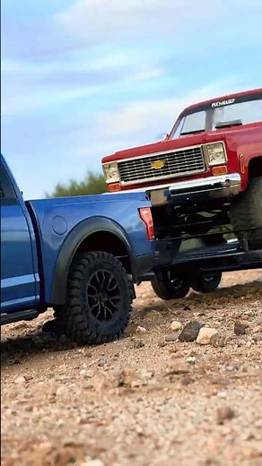 RC4WD Hero (jdmodel Desert Runner) towing the Chevy k10 #scalemodel #fordraptor #towing #rccar