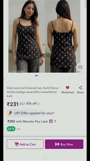 short kurti 🌸✨ link is pined in comment box #create #meesho #fashion #kurtisstyle #sheesha