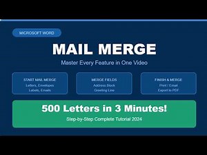 Master Mail Merge in Microsoft Word Complete Guide to Envelopes, Labels, Merge Fields & PDF Export