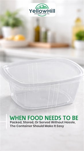 🔒 Hinged Deli Containers — Pack, Store, Serve Without Hassle . When food needs to be packed, stored, or served without hassle, hinged deli containers make it easy. They close firmly, hold portions neatly, and stay secure during handling and transport—from sauces and sides to full meals. . ✅ Food stays in place and looks clean ✅ Everyday food service becomes smoother and more reliable . 📞 905-602-7786 / 647-202-5737 📩 info@yellowhill.ca 🔗 www.yellowhill.ca 📍 Mississauga, Canada ​. . [hinged 
