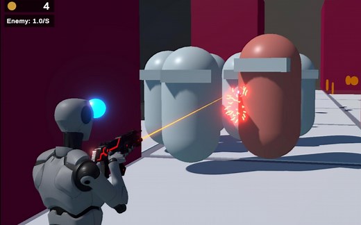 自学Unity做的小项目，基于unity自带第三人称模板