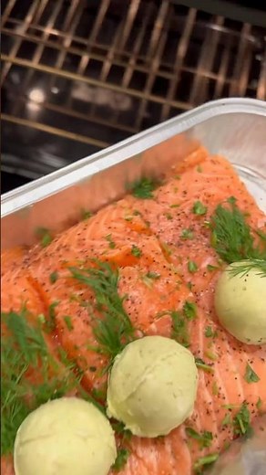 🐟 Costco Saves the Day! 20 Min Baked Salmon with Basil Pesto Butter for Dinner