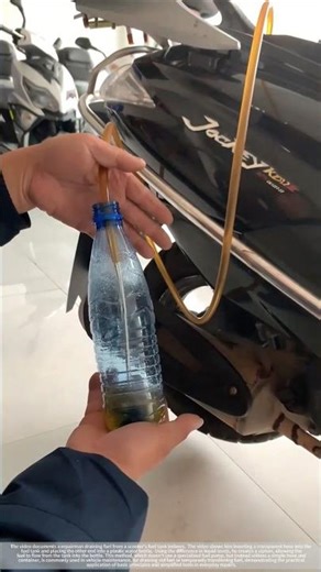 The fuel in the tank can be drained using the siphon principle, without the need for a fuel pump.