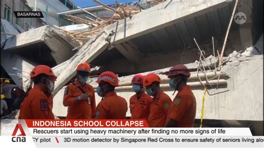 Indonesia school collapse: Rescuers say no signs of life detected under rubble