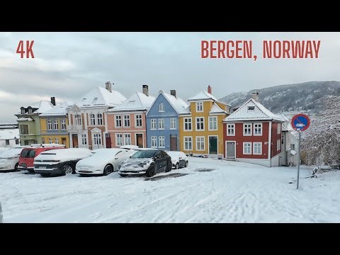 4K Snow Walk Morning In Bergen | Pure Winter Serenity