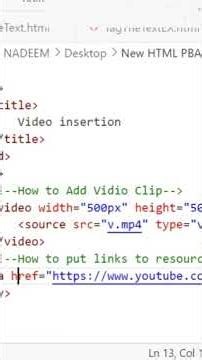 How to Add Video & Resource Links in HTML | 60 Seconds
