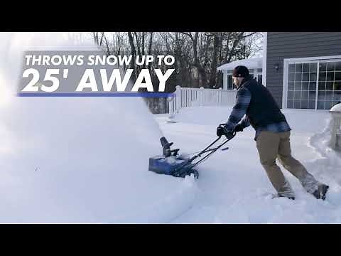 Snow Joe 24V-X2-SB22 Cordless Single-Stage Snow Blower Kit In-Action Demo