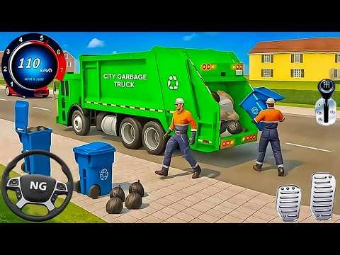🚛Garbage Trash Truck Realistic Simulator 3D–City Road Garbage Dumper Truck Driver | Android Gameplay