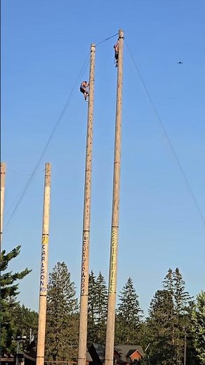 "90' Pole Climb Competition" at the Lumberjack World Championships 🌎 2024 in Hayward