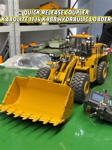 When you own the 1/14 K988 Metal Hydraulic Loader, attachment changes are never a headache. Equipped with a manual quick-release base, you can switch out your tools super fast—no delays, just non-stop RC action!#loader #hydraulic #metal #machine #rc