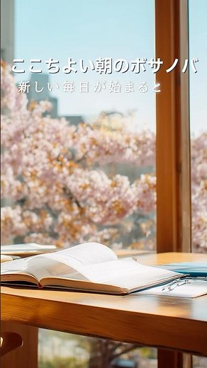 ここちよい朝のボサノバ🌸新しい毎日が始まるときに #春カフェbgm #朝ボサノバ #作業用BGM #shorts #朝カフェbgm
