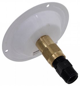Valterra RV Water Inlet - City Water - 2-3/4" Metal Recessed Flange - Brass FPT Valterra RV Water In