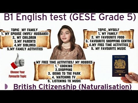 Full Test B1 English test (GESE Grade 5) | SELT British Citizenship| Trinity College London ILR UK