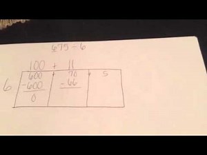 Area model (box) method for division