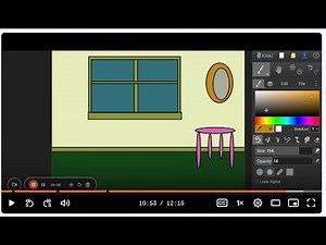 Kleki Tutorial - How to Create a Simple Indoor Background 🎨