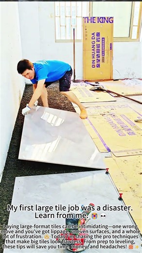 Large Tile Tips: Perfectly Flat Every Time! 🧱✨