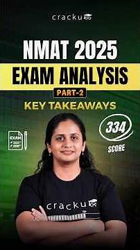 NMAT 2025 – Analysis by Sayali Ma’am (NMAT 334 Score in 2025) Part - 2