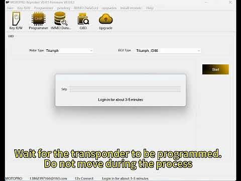Triumph 46 Mechanical key all of key lost.How to use MOTOPRO keymaker to programming new transponder