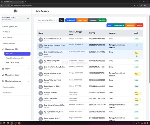 5.1K views · 51 reactions | Bismillah.. Berikut ini Tutorial ke 5 - Pengisian data GTK dan setting enrollment GTK pada aplikasi SPR School Project versi 1. #smksantana1cibatugarut #sprschoolproject #jabaristimewa | Sanggi Rizki Paisal | Facebook