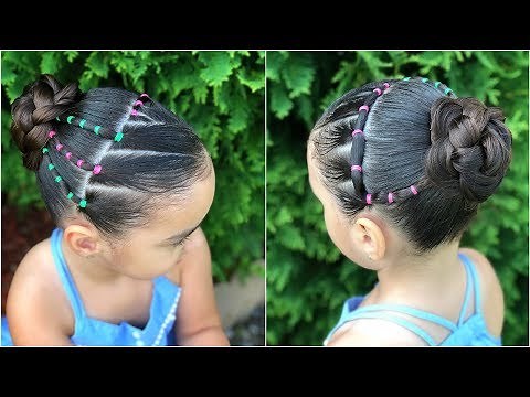 PEINADO PARA NIÑA FÁCIL Y RÁPIDO CON LIGAS DE COLORES Y CHONGO| PEINADO PARA LA ESCUELA