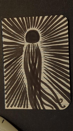 ink jellyfish time lapse drawing 🪼