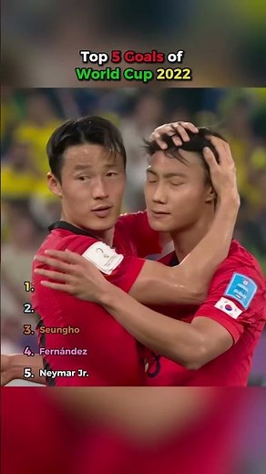 Top 5 Goals of World Cup 2022