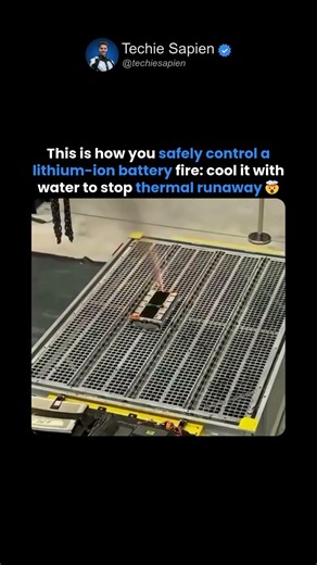 This Is How You Safely Control a Lithium-Ion Battery Fire🤯🔥