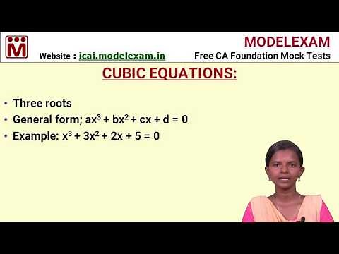 Cubic Equations, Roots & Nature of Roots | Business Maths | CA Foundation