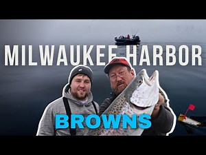 NON STOP ACTION! Milwaukee Harbor Brown Trout Fishing