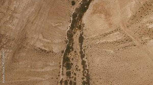 Top aerial view of Ein Avdat canyon. Negev Desert. Israel. DJI-0207-15