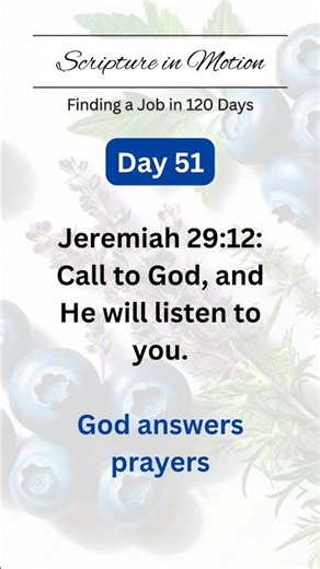 Day 51 Job Hunt Jeremiah 29 #short, #bibleverses, #JobSearch