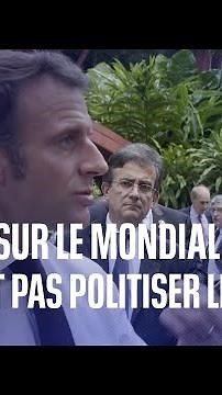 "Il ne faut pas politiser le sport": Emmanuel Macron évoque le Mondial au Qatar