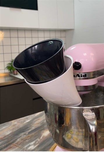 Effortless Ingredient Adding with KitchenAid Mixer