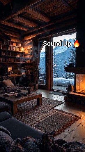 Cozy Log Cabin Interior during the Winters with a Fireplace 🔥 💖 🏡 . . . #cabinlife #lifestyle #fbreelsfyp #fire | Log Cabin Obsession