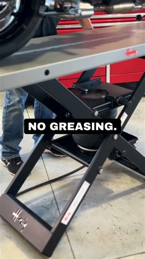 Most motorcycle lifts require grease and seal kits — this one doesn’t.