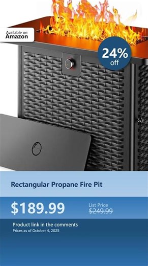 Rectangular Propane Fire Pit