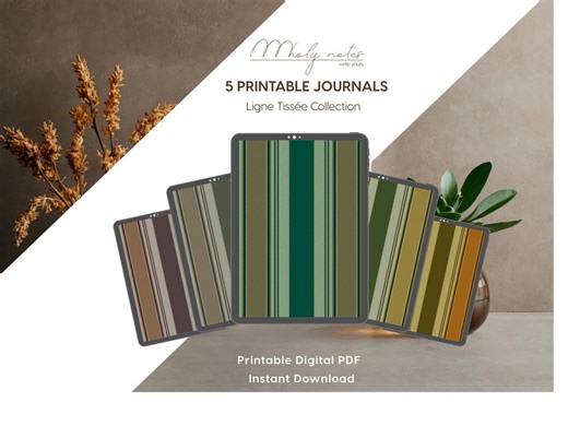 5 Printable Journals Bundle | Minimalist Writing Pages | Lined Dot Grid Blank | A4 A5 US Letter | Instant Download PDF - Etsy