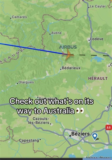 The Project Sunrise A350-1000ULR test aircraft is on its way to Melbourne… 😍