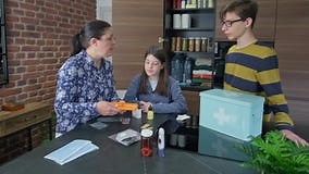 Family Preparing 72 Hour Survival Kit. Mother and Children Organizing Domestic First Aid Kit at Home Stock Footage - Video of home, assistance: 384015300