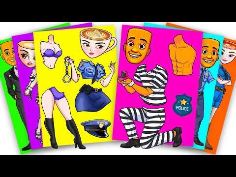 BRAINROT PRISONER TUNG TUNG TUNG SAHUR PROPOSE POLICE GIRL BALLERINA CAPPUCCINA | STICKER BOOK DIY