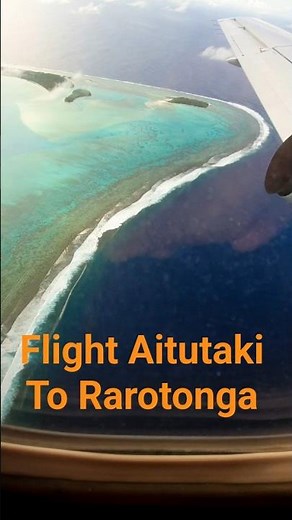 Flight Aitutaki to Rarotonga, Cook Islands